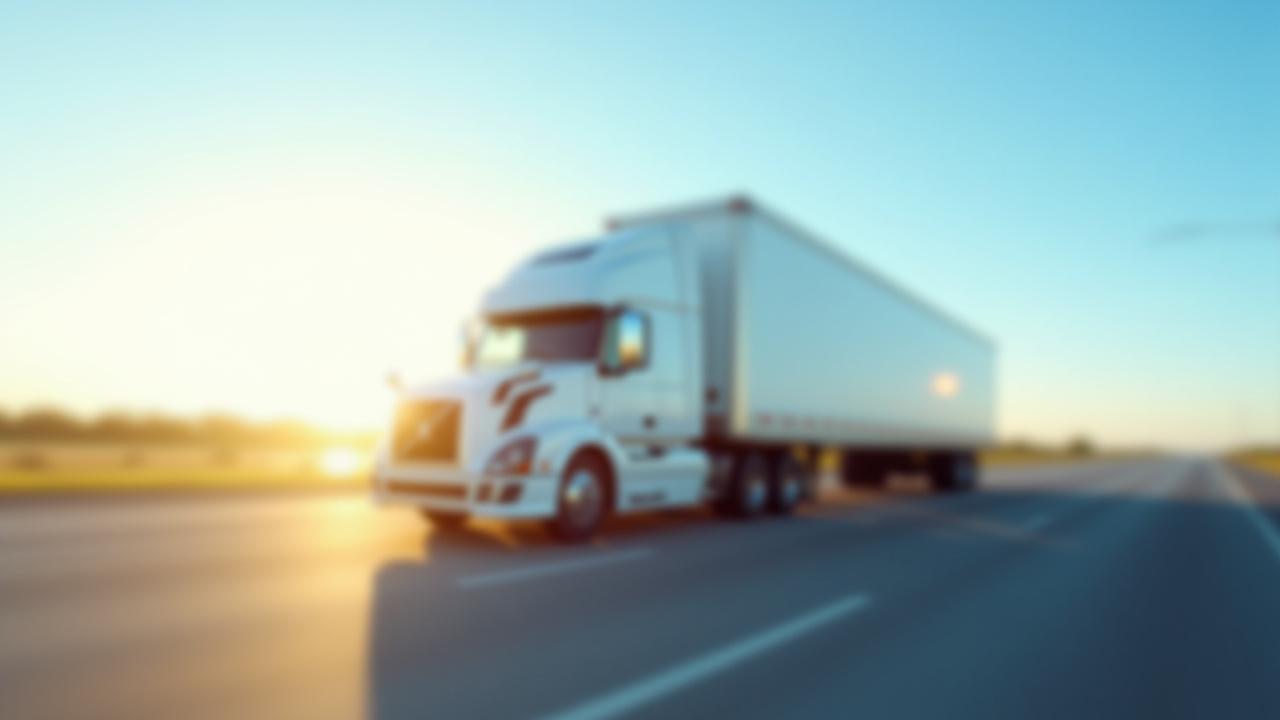 White CCLG semi-truck driving on a clear Florida highway representing dedicated full truckload services